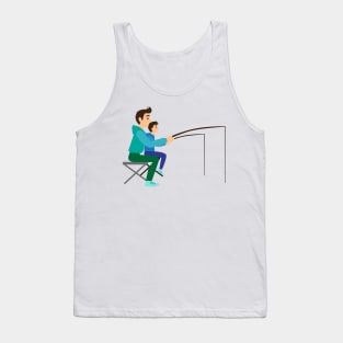 Father and Son fishing Tank Top